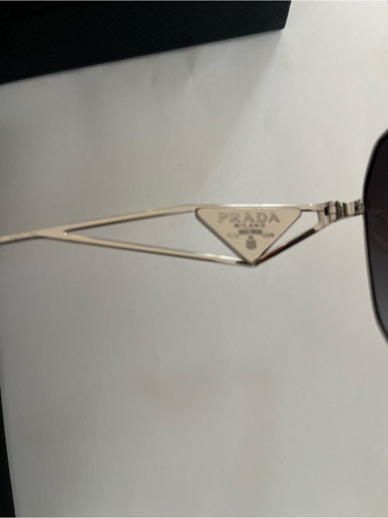 Prada PR 57YS Silver Frame Sunglasses with Dark Gray gradient Lenses-NWT New main image 4